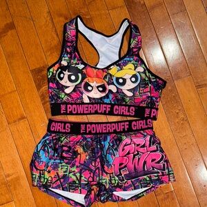 Powerpuff Girls Sports Bra and Shorts Set